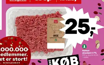 SuperBrugsen Hakket oksekød 4-7% tilbud