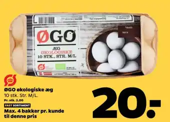 Netto ØGO økologiske æg tilbud