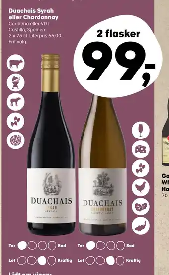 SuperBrugsen Duachais Syrah eller Chardonnay tilbud