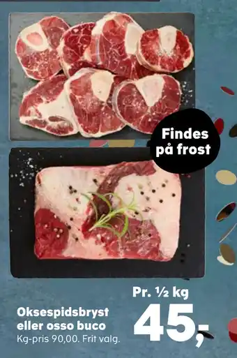 Oksespidsbryst eller osso buco
