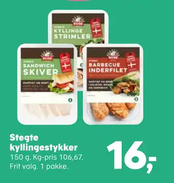 SuperBrugsen Stegte kyllingestykker tilbud