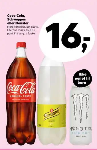 SuperBrugsen Coca-Cola, Schweppes eller Monster tilbud