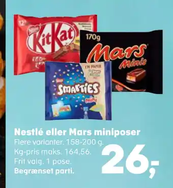 SuperBrugsen Nestlé eller Mars miniposer tilbud