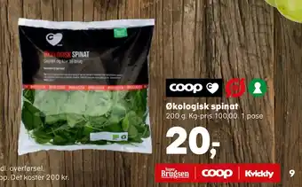 SuperBrugsen Økologisk spinat tilbud