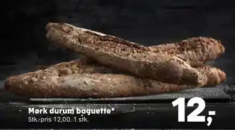 Mørk durum baguette