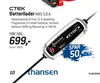 Thansen Batterilader tilbud