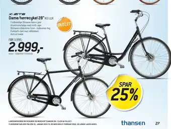 Thansen Dame/herrecykel 28 tilbud