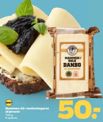 Netto Mammen 45+ mellemlageret skæreost tilbud