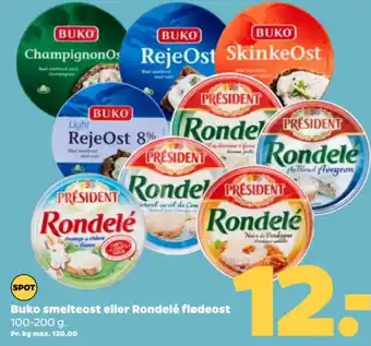 Netto Buko smelteost eller Rondelé flødeost tilbud