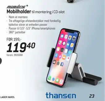 Thansen Mobilholder tilbud