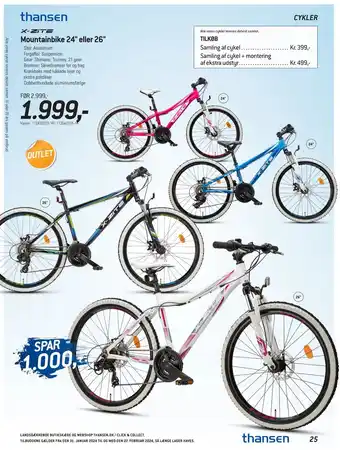 Thansen Mountainbike 24 eller 26 tilbud