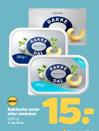 Netto Bakkedal smør eller smørbar tilbud