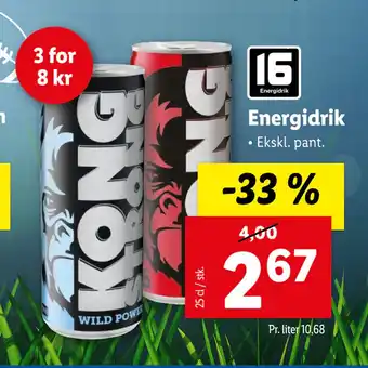 Lidl Energidrik tilbud
