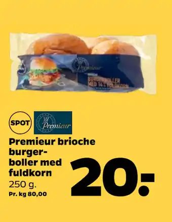 Netto Premieur brioche burgerboller med fuldkorn tilbud