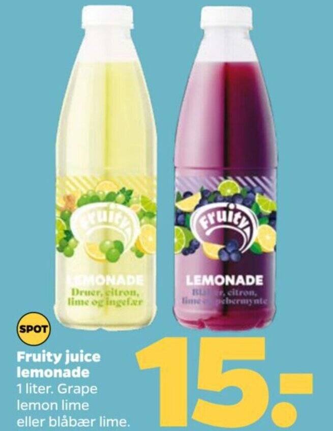 Fruity juice lemonade tilbud hos Netto