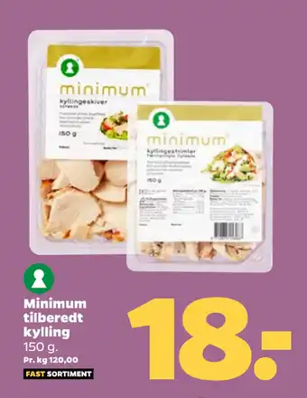 Minimum tilberedt kylling