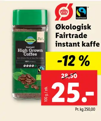 Lidl Økologisk Fairtrade instant kaffe tilbud
