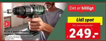 Lidl 3i1 20 V batteridreven slagbore-/skruemaskine tilbud