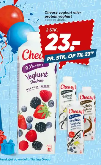 Bilka Cheasy yoghurt eller protein yoghurt tilbud