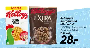 Bilka Kellogg’s morgenmad eller müsli tilbud