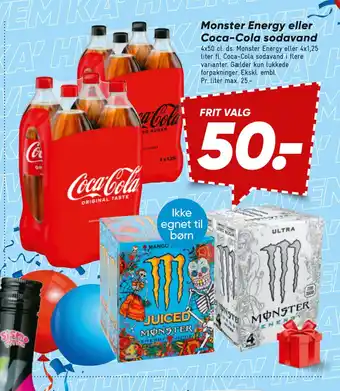 Bilka Monster Energy eller Coca-Cola sodavand tilbud
