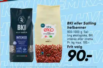 Bilka BKI eller Salling helbønner tilbud