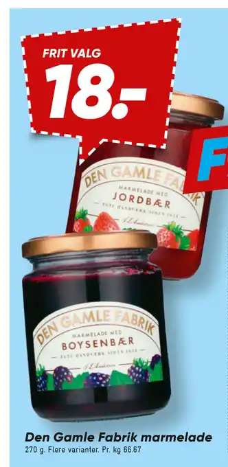 Bilka Den Gamle Fabrik marmelade tilbud