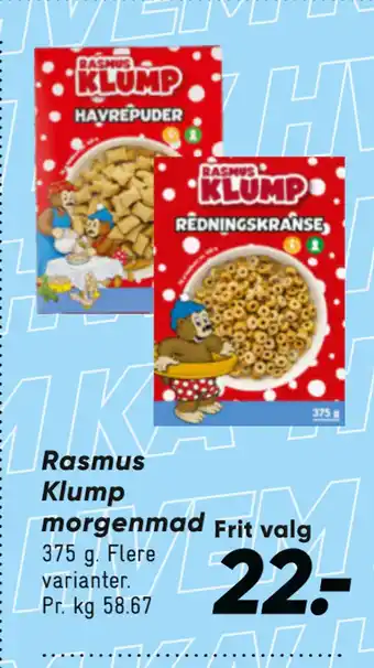 Bilka Rasmus Klump morgenmad tilbud