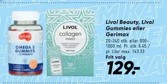 Bilka Livol Beauty, Livol Gummies eller Gerimax tilbud