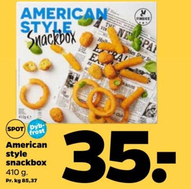 American style snackbox tilbud hos Netto