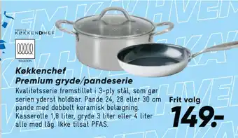 Bilka Køkkenchef Premium gryde/pandeserie tilbud