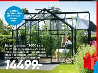Bilka Sirius orangeri 13000 sort tilbud