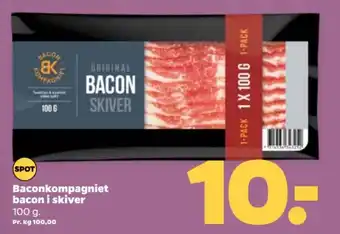 Netto Baconkompagniet bacon i skiver tilbud