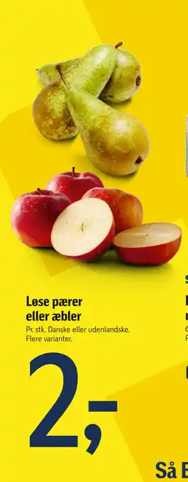 Føtex Løse pærer eller æbler tilbud