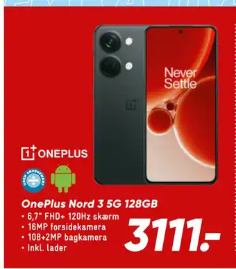 Bilka OnePlus Nord 3 5G 128GB tilbud