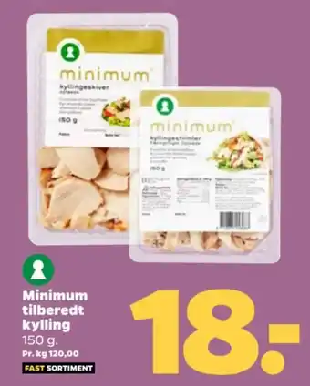 Netto Minimum tilberedt kylling tilbud