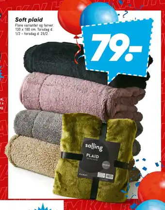 Bilka Soft plaid tilbud