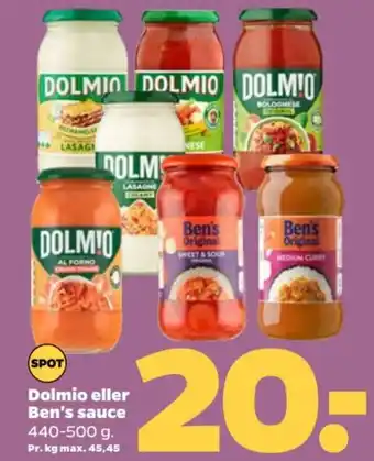 Netto Dolmio eller Ben's sauce tilbud