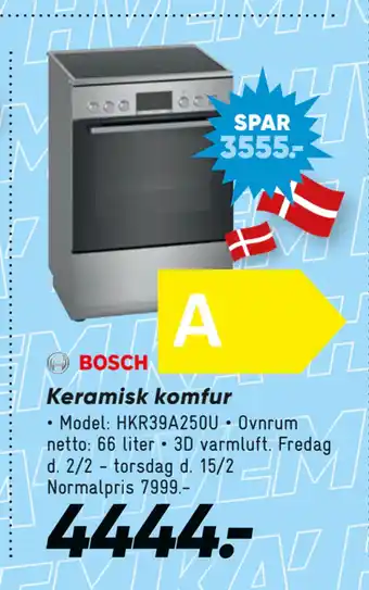 Bilka Keramisk komfur tilbud