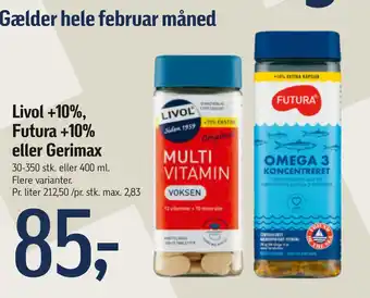 Føtex Livol +10%, Futura +10% eller Gerimax tilbud