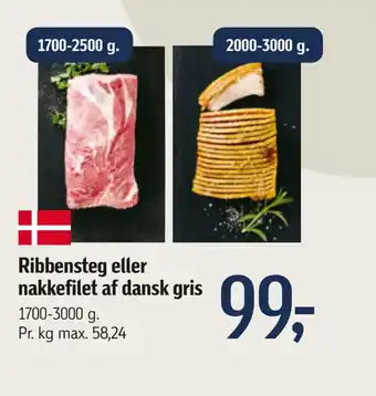 Føtex Ribbensteg eller nakkefilet af dansk gris tilbud