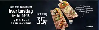 Føtex få frisklavet luksus smørrebrød tilbud