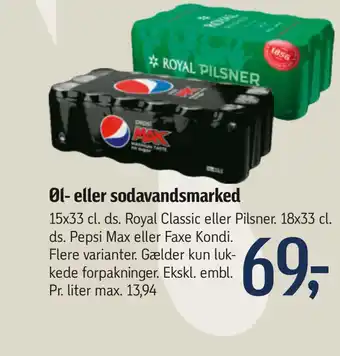 Føtex Øl- eller sodavandsmarked tilbud