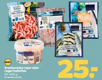 Netto Grønlandske rejer eller røget hellefisk tilbud