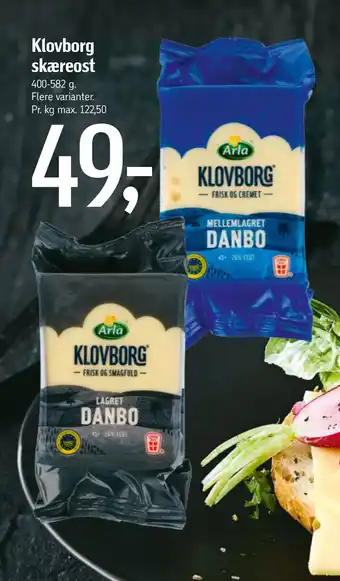 Føtex Klovborg skæreost tilbud