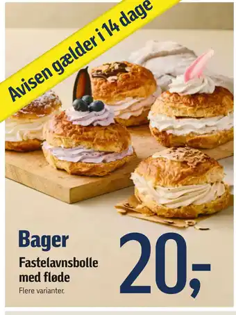 Fastelavnsbolle med fløde