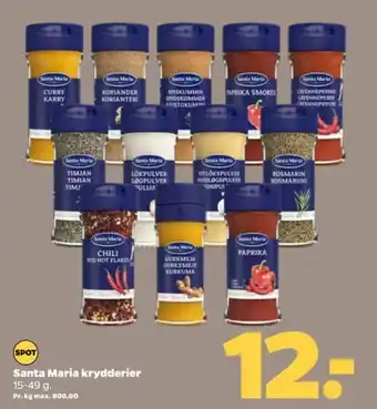 Netto Santa Maria krydderier tilbud