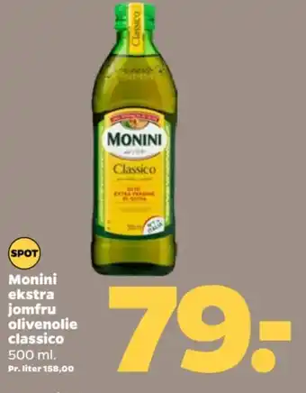 Netto Monini ekstra jomfru olivenolie classico tilbud