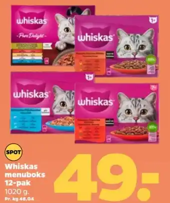 Netto Whiskas menuboks 12-pak tilbud
