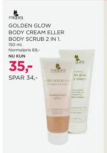 Salling Golden glow body cream eller body scrub 2 in 1 tilbud